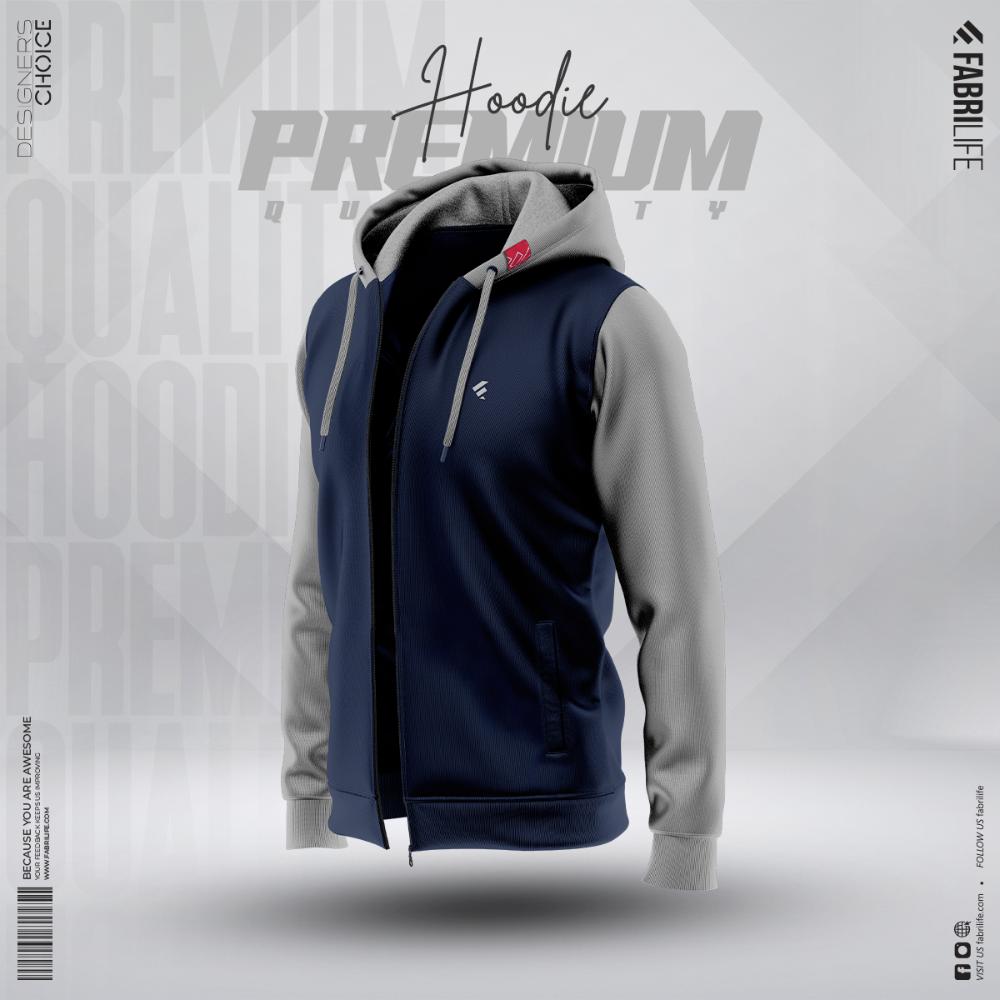 Multi-Shades Hoodie - Navy