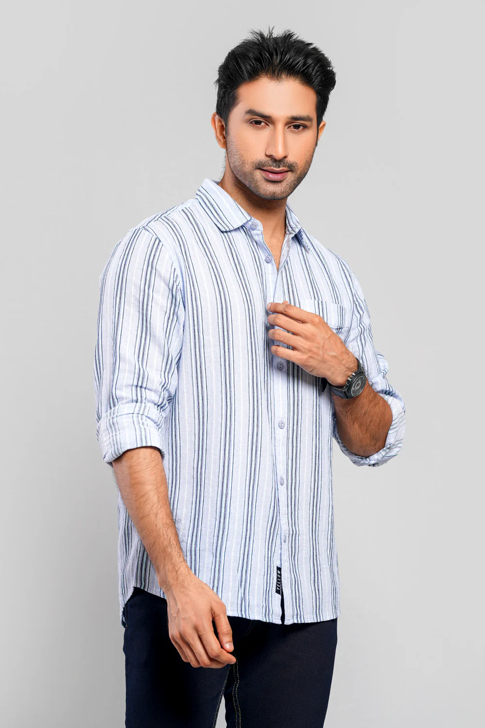 Striped Casual Cotton Shirt