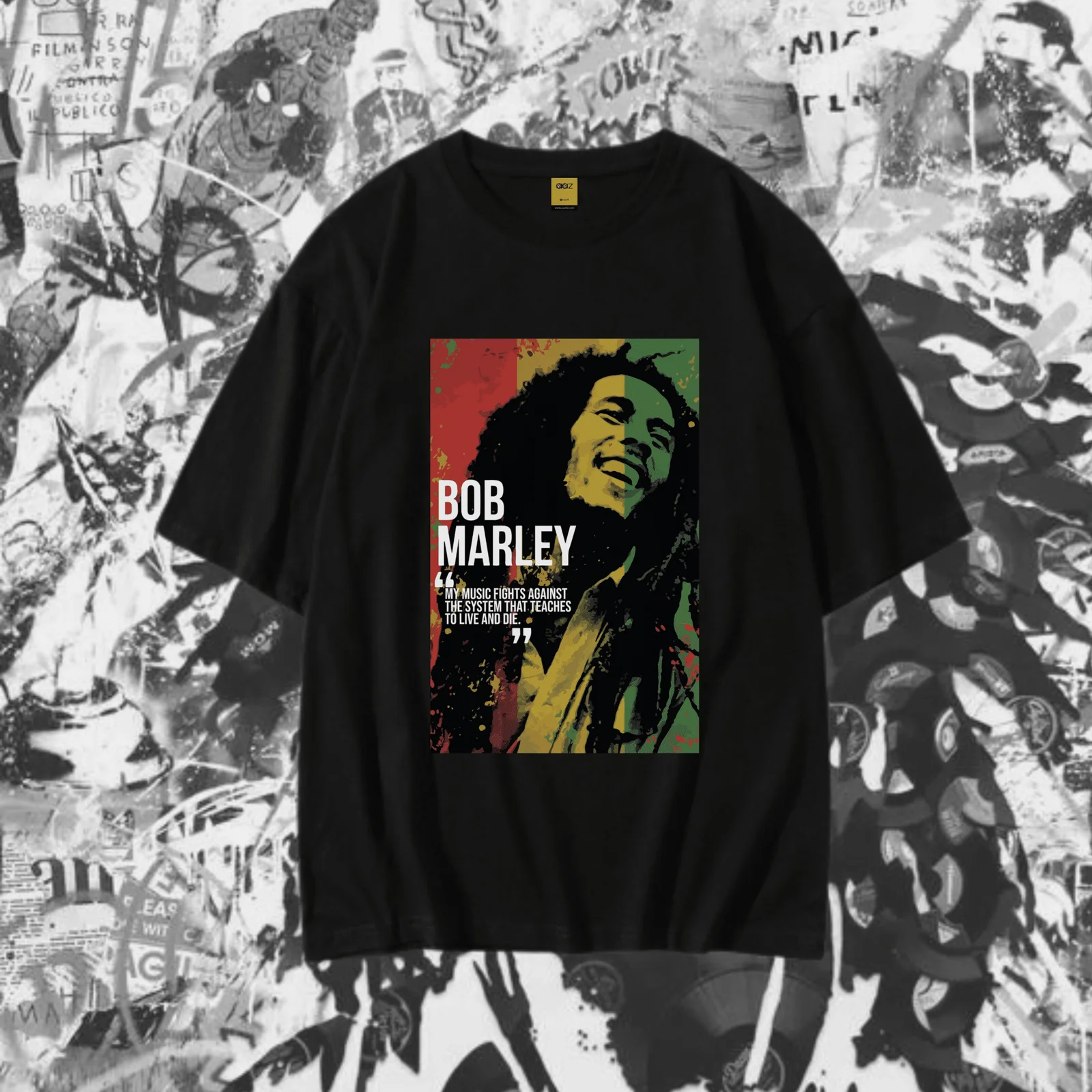 Drop Shoulder T-Shirt (Bob Marley)