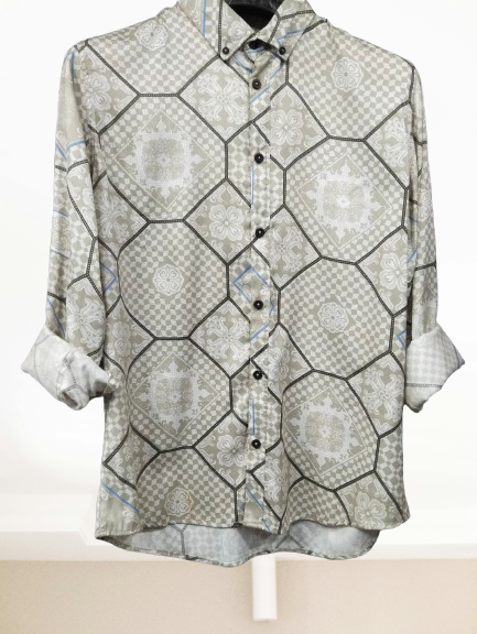 Geometric Print Casual Shirt